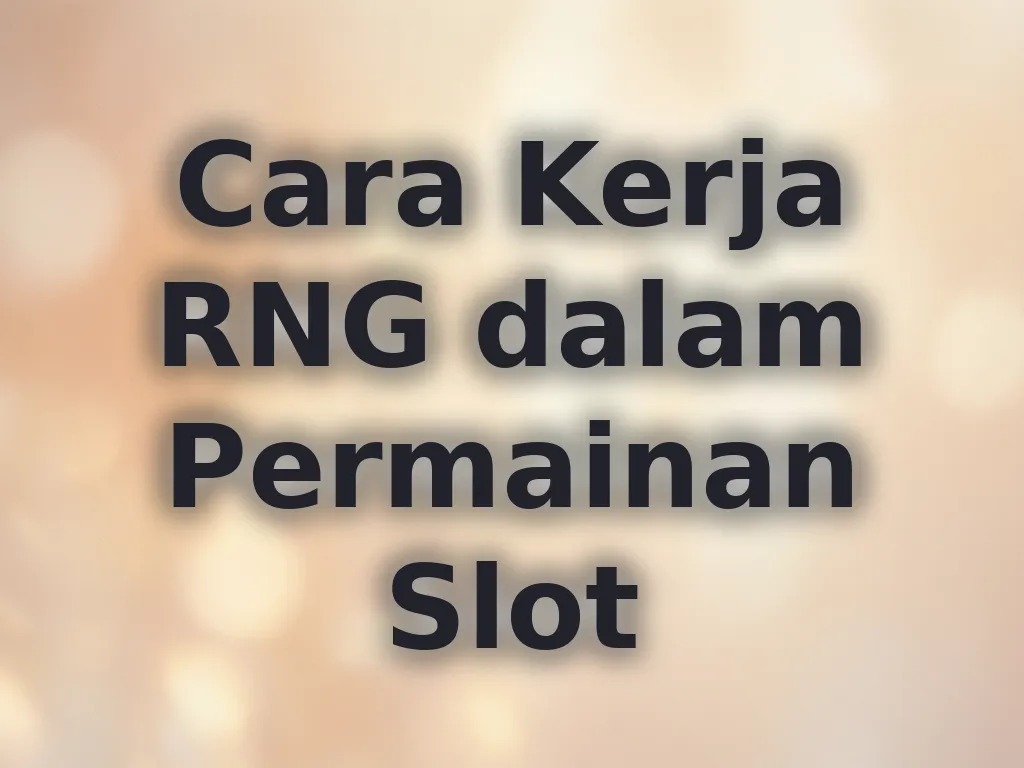 Cara Kerja RNG dalam Permainan Slot